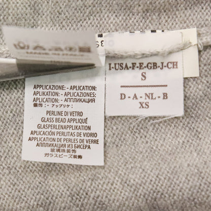 Brunello Cucinelli ガラスビーズ カシミヤ100% ショートスリーブニット