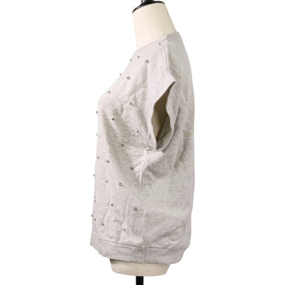 Brunello Cucinelli ガラスビーズ カシミヤ100% ショートスリーブニット