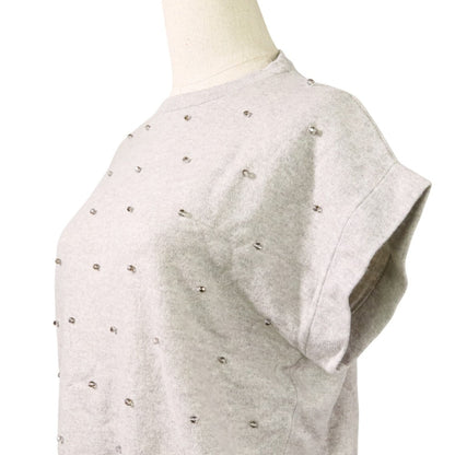 Brunello Cucinelli ガラスビーズ カシミヤ100% ショートスリーブニット