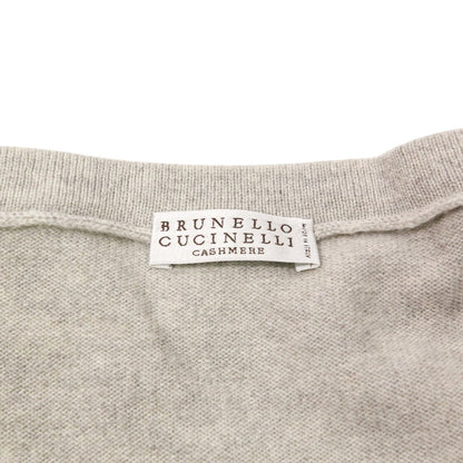 Brunello Cucinelli ガラスビーズ カシミヤ100% ショートスリーブニット