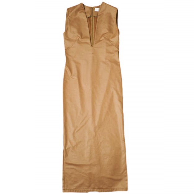 マメクロゴウチ Plungded Long Sweatshirt Dress ポリエステル ドレス
