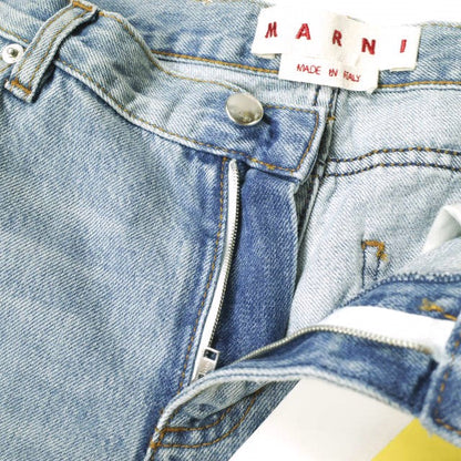 マルニ PAJD0344L0 コットン モヘヤ 牛革 デニムパンツ