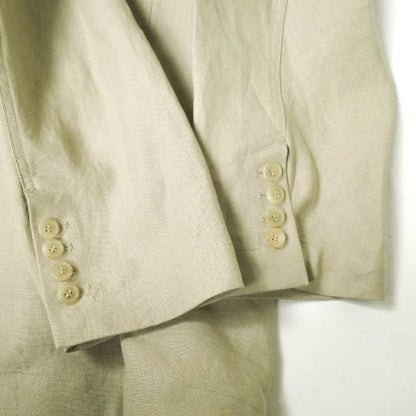 ヘドメイナー FALLING BACK DOUBLE BREASTED JACKET リネンジャケット