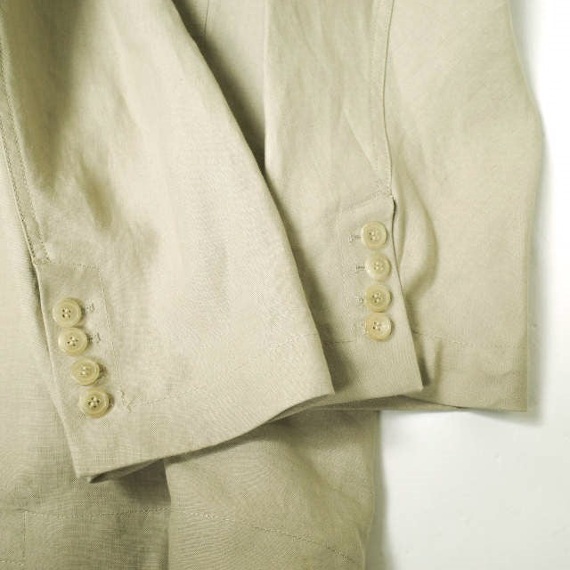 ヘドメイナー FALLING BACK DOUBLE BREASTED JACKET リネンジャケット