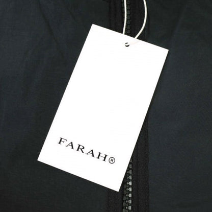 FARAH ナイロン ジップアップ ベスト ブラック L