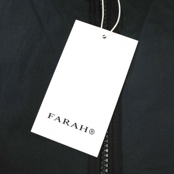 FARAH ナイロン ジップアップ ベスト ブラック L