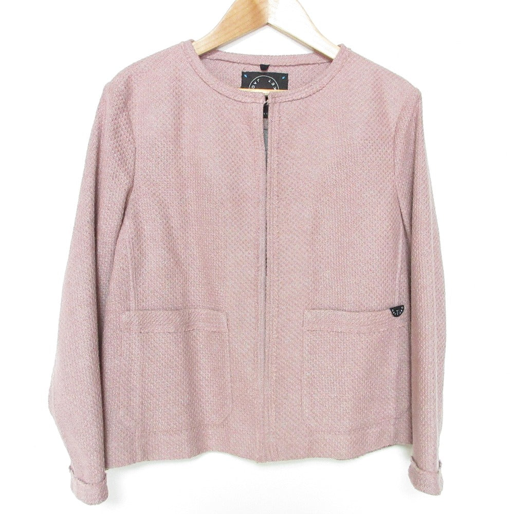 T-JACKET ノー カラー ツイード ジャケット