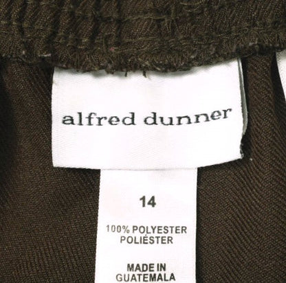 Alfred Dunner ポリエステル イージー パンツ ブラウン