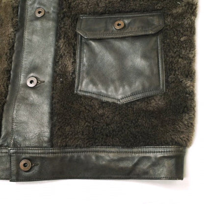 ダブルアールエル GRIZZLY JACKET シアリング カウハイド ジャケット