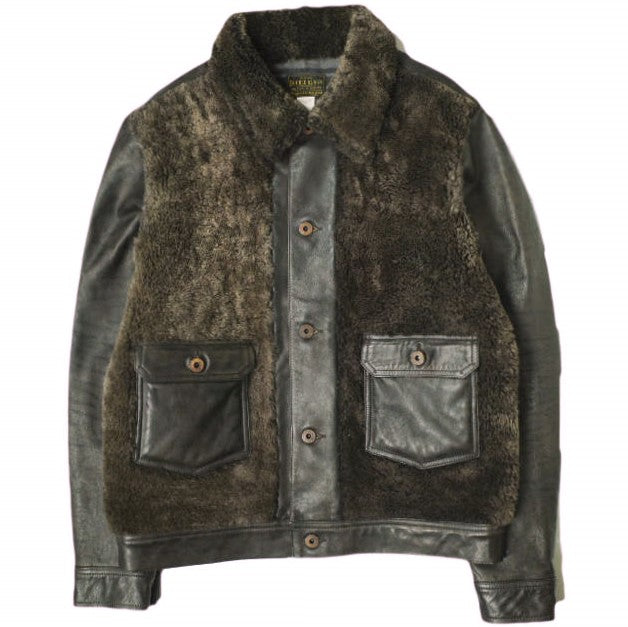 ダブルアールエル GRIZZLY JACKET シアリング カウハイド ジャケット