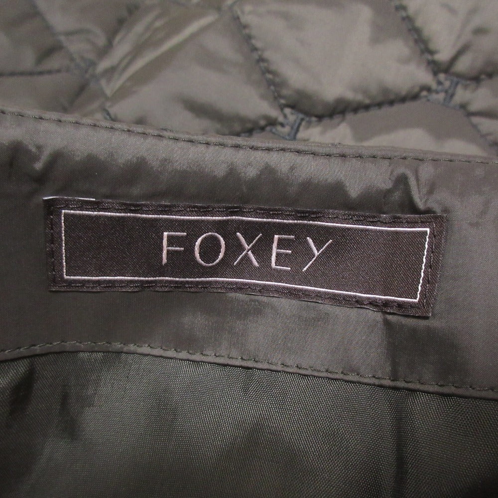 FOXEY セトサ F ロゴ キルティング スカート