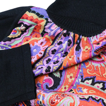 LEONARD FASHION ビジュー シルク混 タートルネック ニット