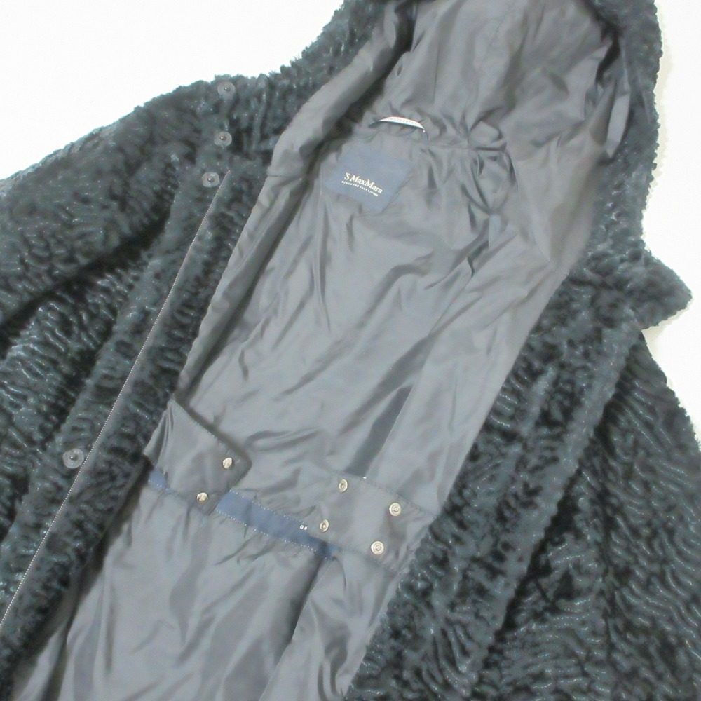 S Max Mara ベロア ジャカード コート