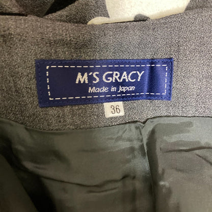 M'S GRACY 花柄 フロッキープリント 膝丈スカート