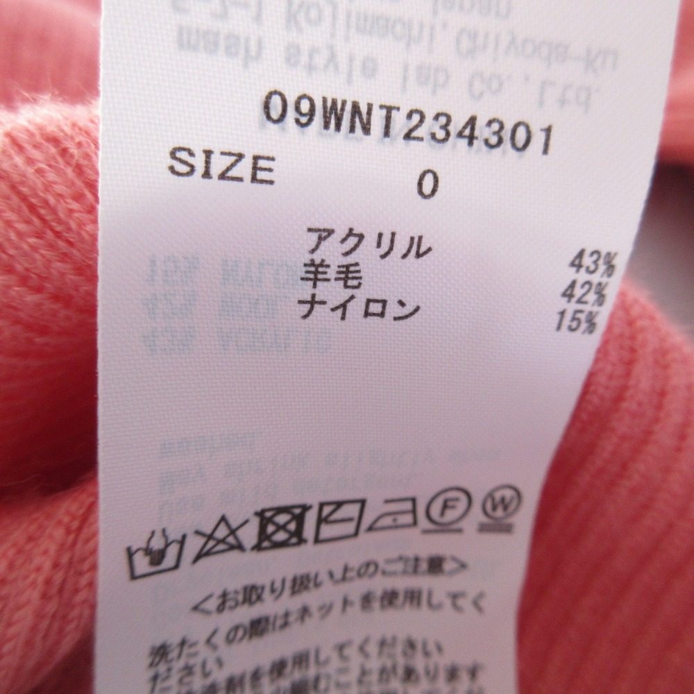 ミラオーウェン タートルネックリブニットトップス