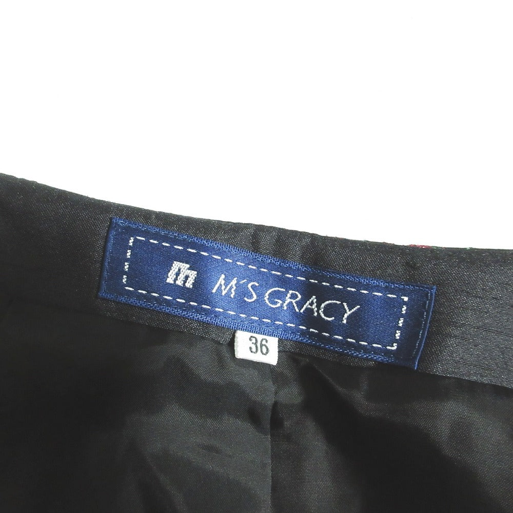 M'S GRACY フラワー ジャカード スカート