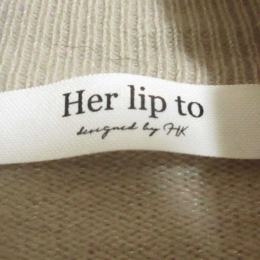 Her lip to メッセージ ニット プルオーバー
