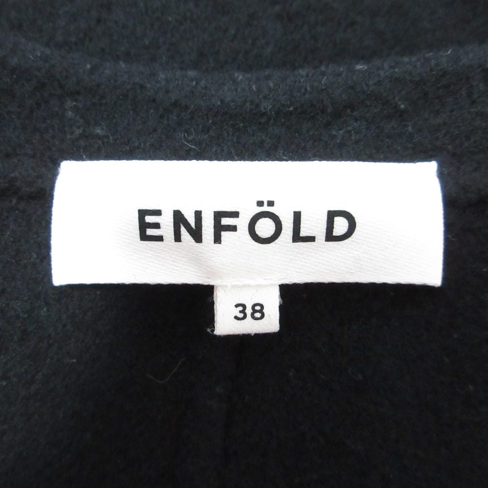 ENFOLD ウール ノーカラー コート