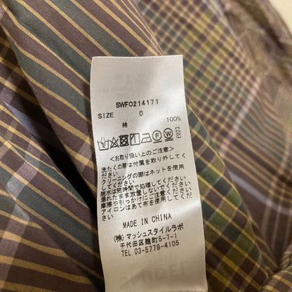 スナイデル チェックシャツワンピース