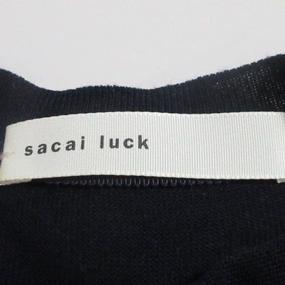 sacai luck ウール バック キュプラ ニット カーディガン