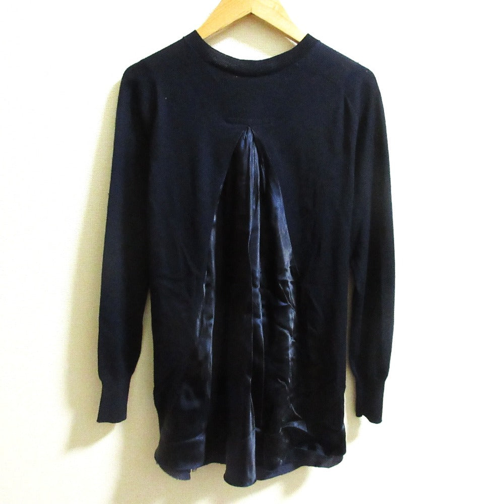 sacai luck ウール バック キュプラ ニット カーディガン