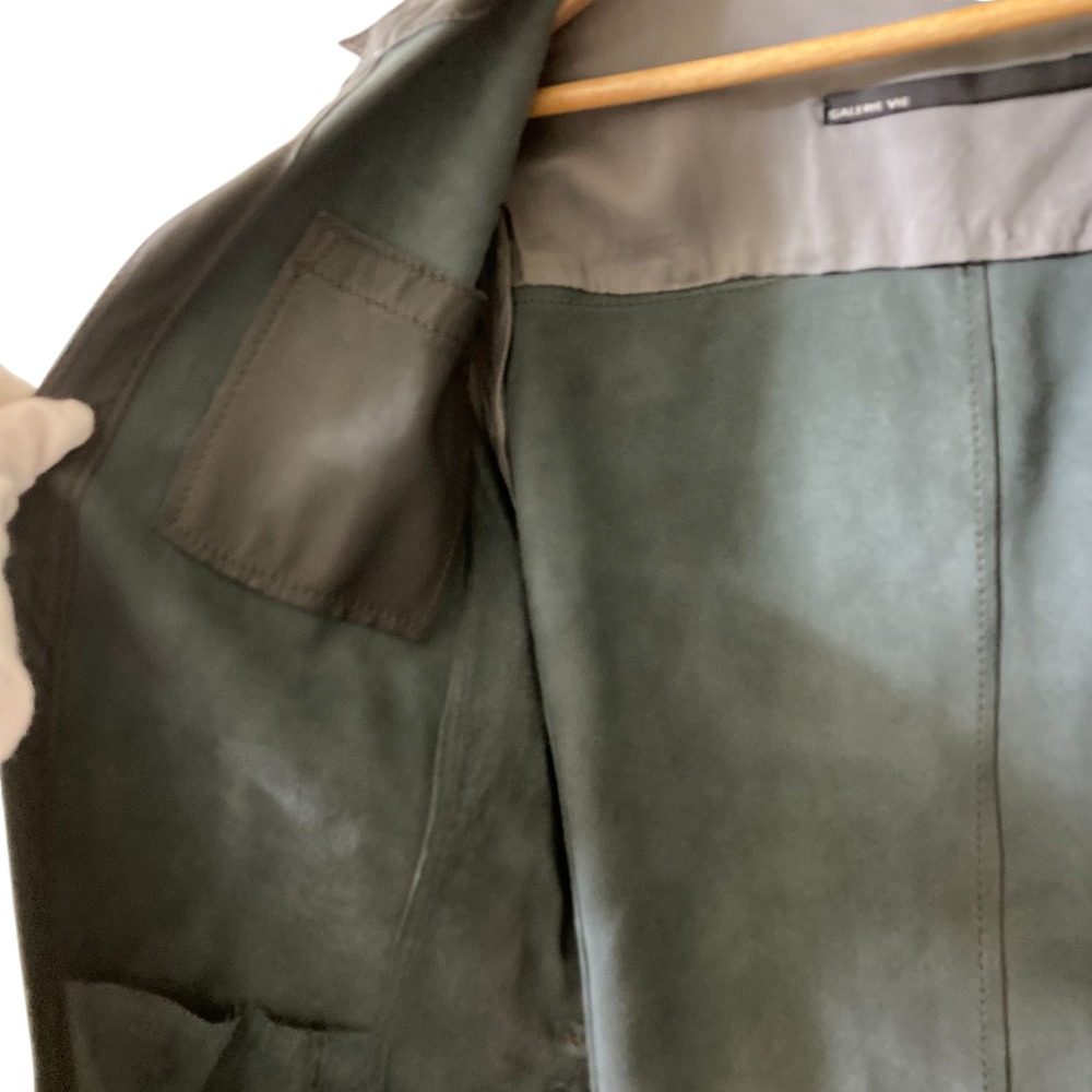 GALERIE VIE ラム レザー ロング コート