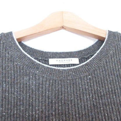 MACPHEE ペプラムローシルクリブニットプルオーバー