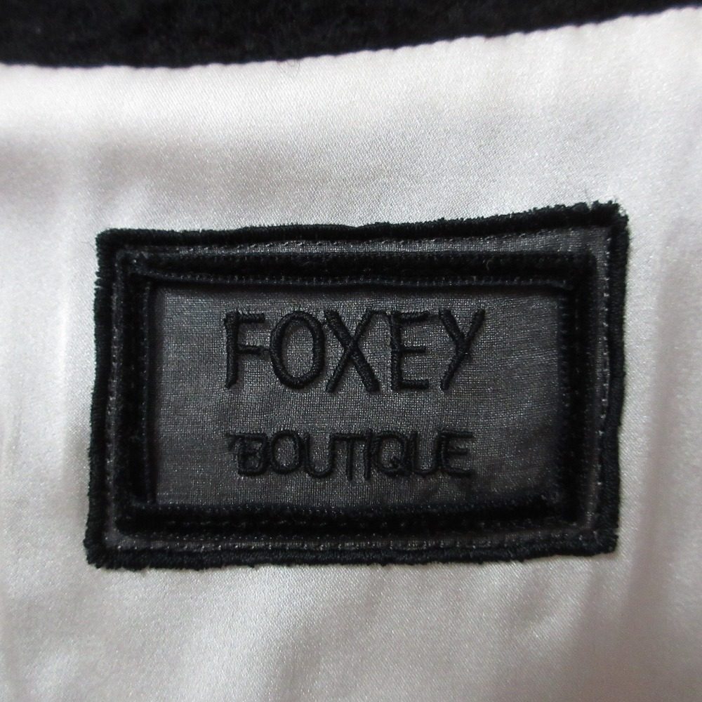 FOXEY ミンク ウール ツイード コート