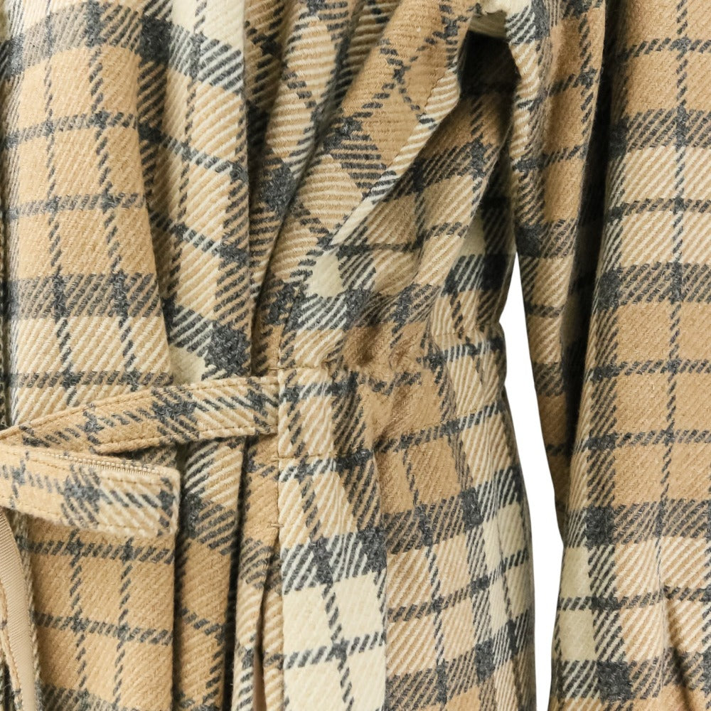 Drawer アルパカ タータン シャツ ドレス