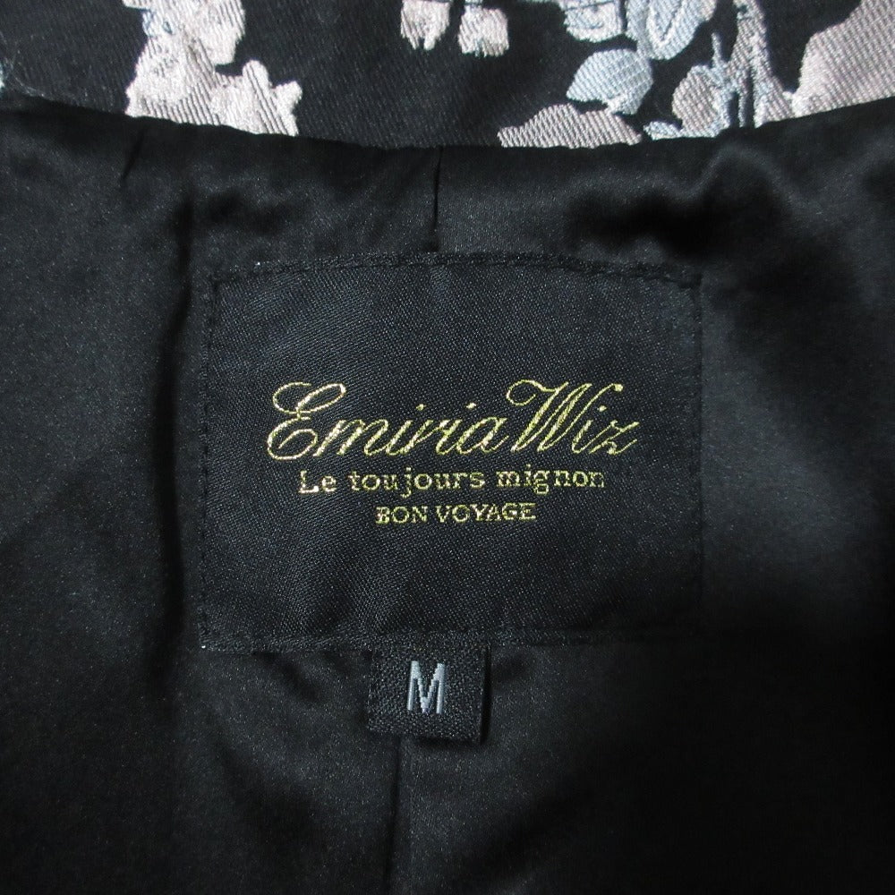Emiria Wiz レトロ フラワー ジャカード ロング コート