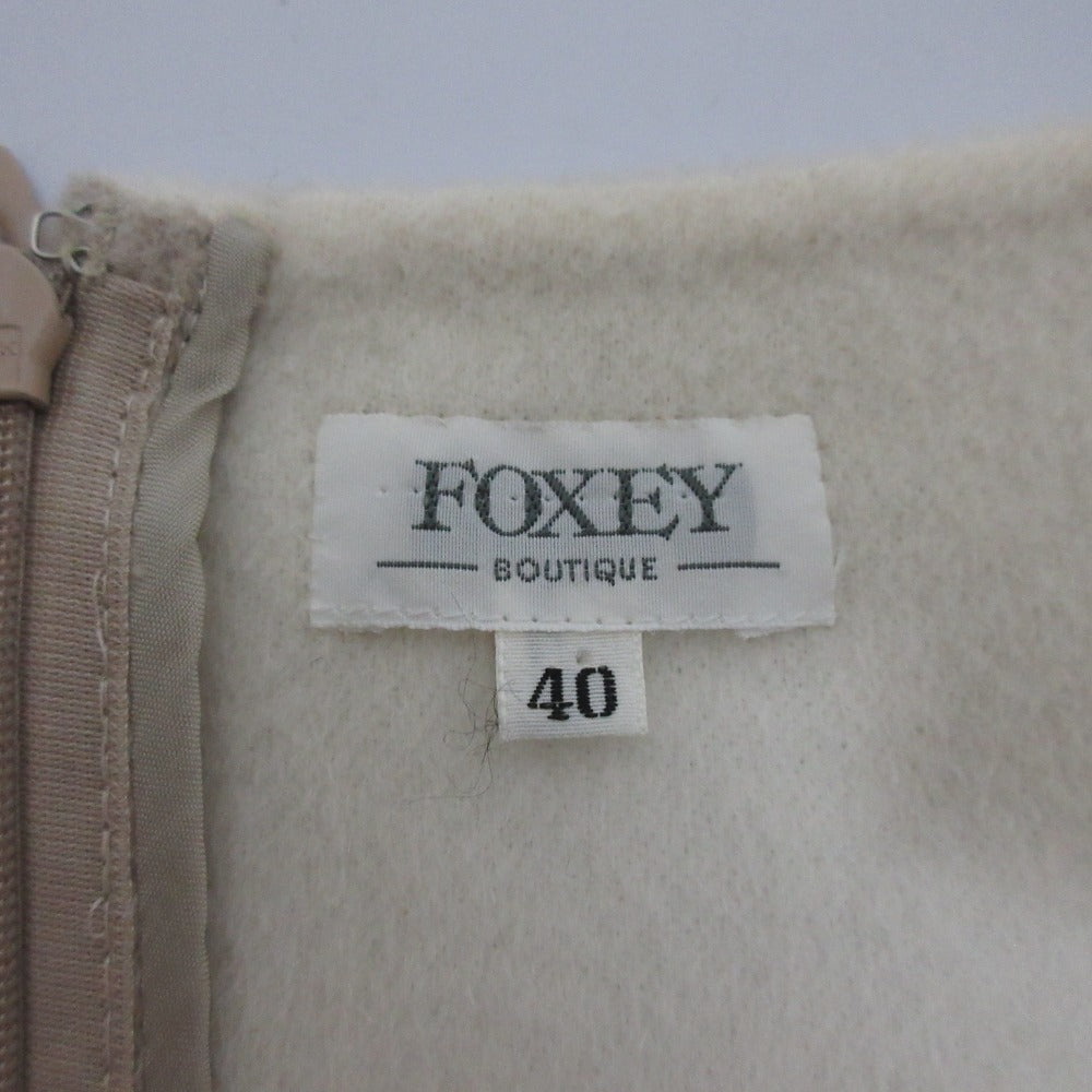 FOXEY アンゴラ カシゴラ ブレンド ノースリーブ ドレス