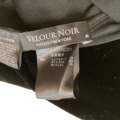 FOXEY NEW YORK VELOUR NOIR ベロアカットソー