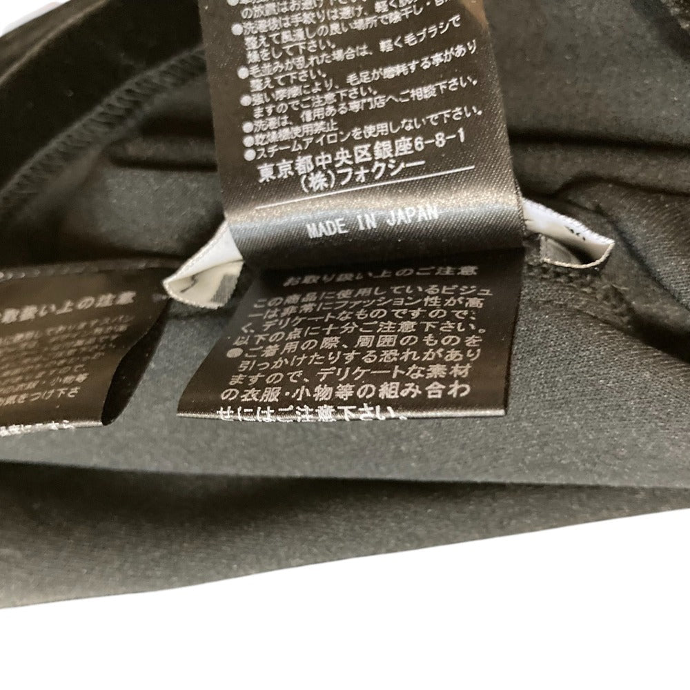 FOXEY NEW YORK VELOUR NOIR ベロアカットソー