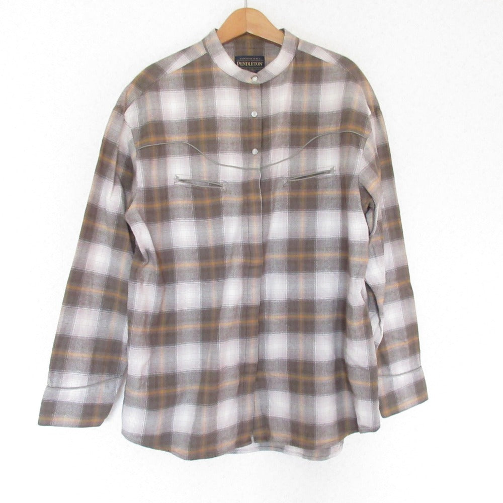 Pendleton Niko コラボ チェック バンドカラー シャツ