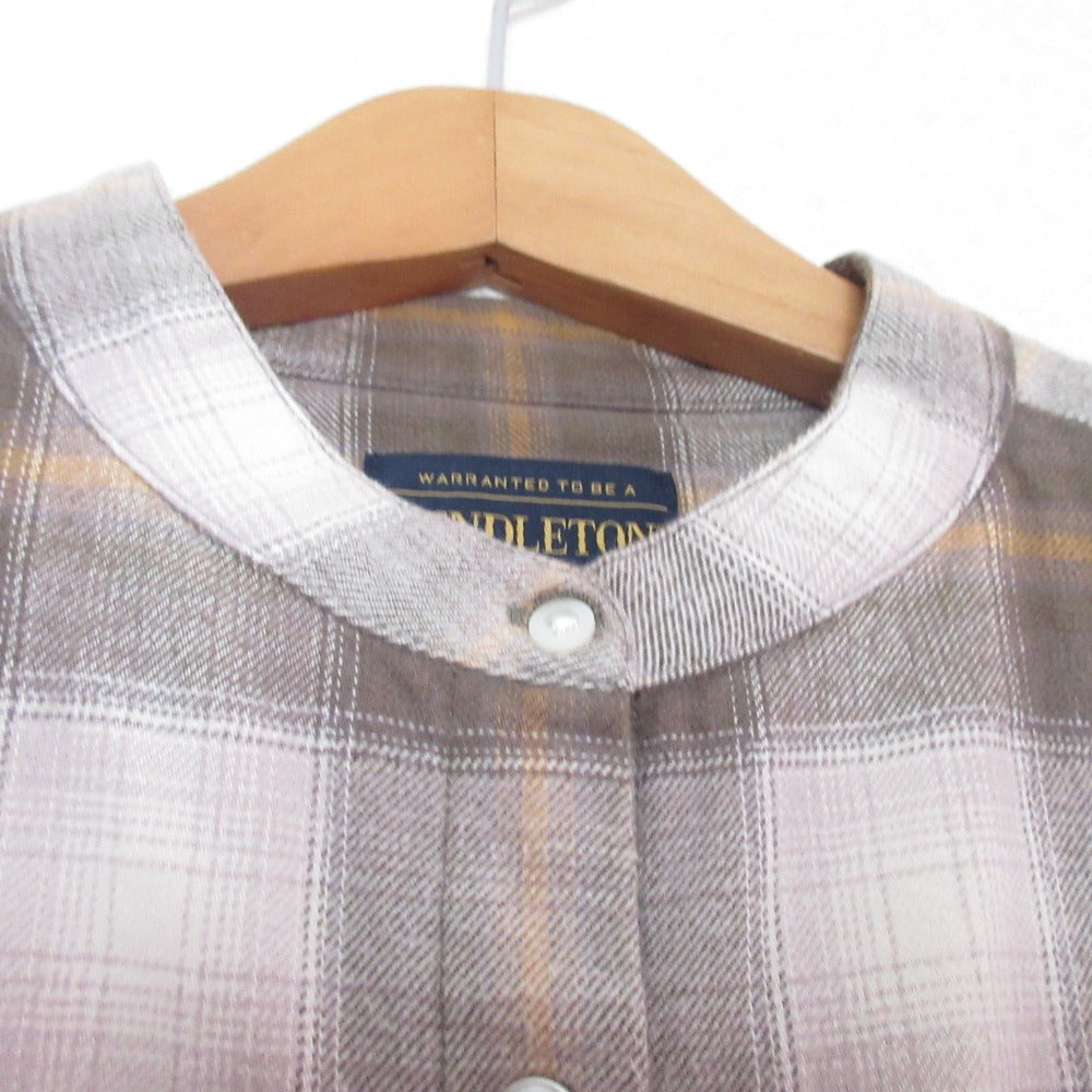 Pendleton Niko コラボ チェック バンドカラー シャツ