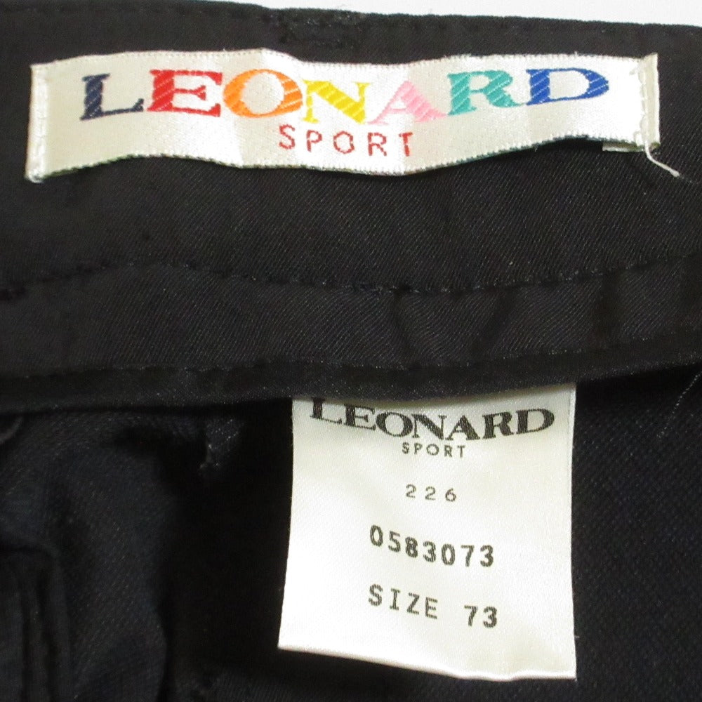 LEONARD SPORT ストレッチ センタープレス スラックス