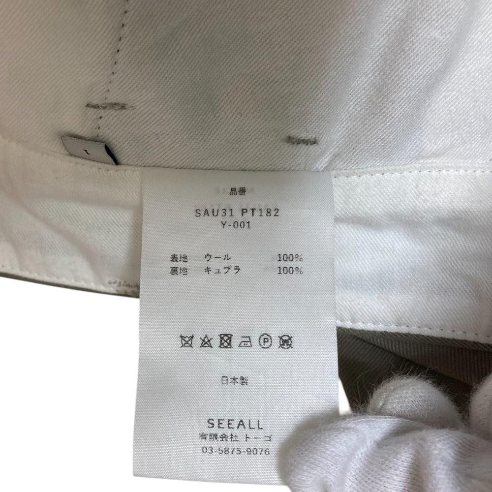 SEEALL ウール テーパード パンツ