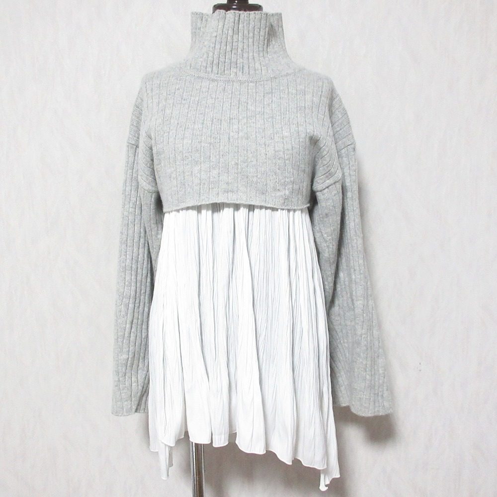 Snidel クロップド ニット レイヤード トップ