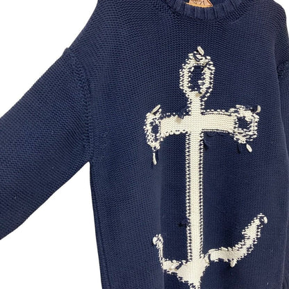 N°21 アンカー モチーフ ニット プルオーバー