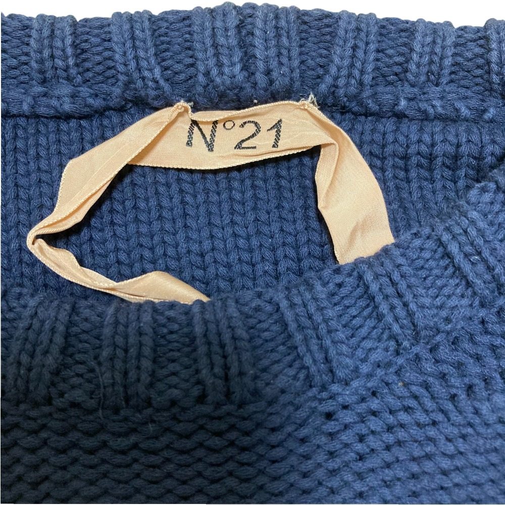 N°21 アンカー モチーフ ニット プルオーバー