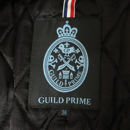 GUILD PRIME ブラック ウォッチ ラビット ファー コート