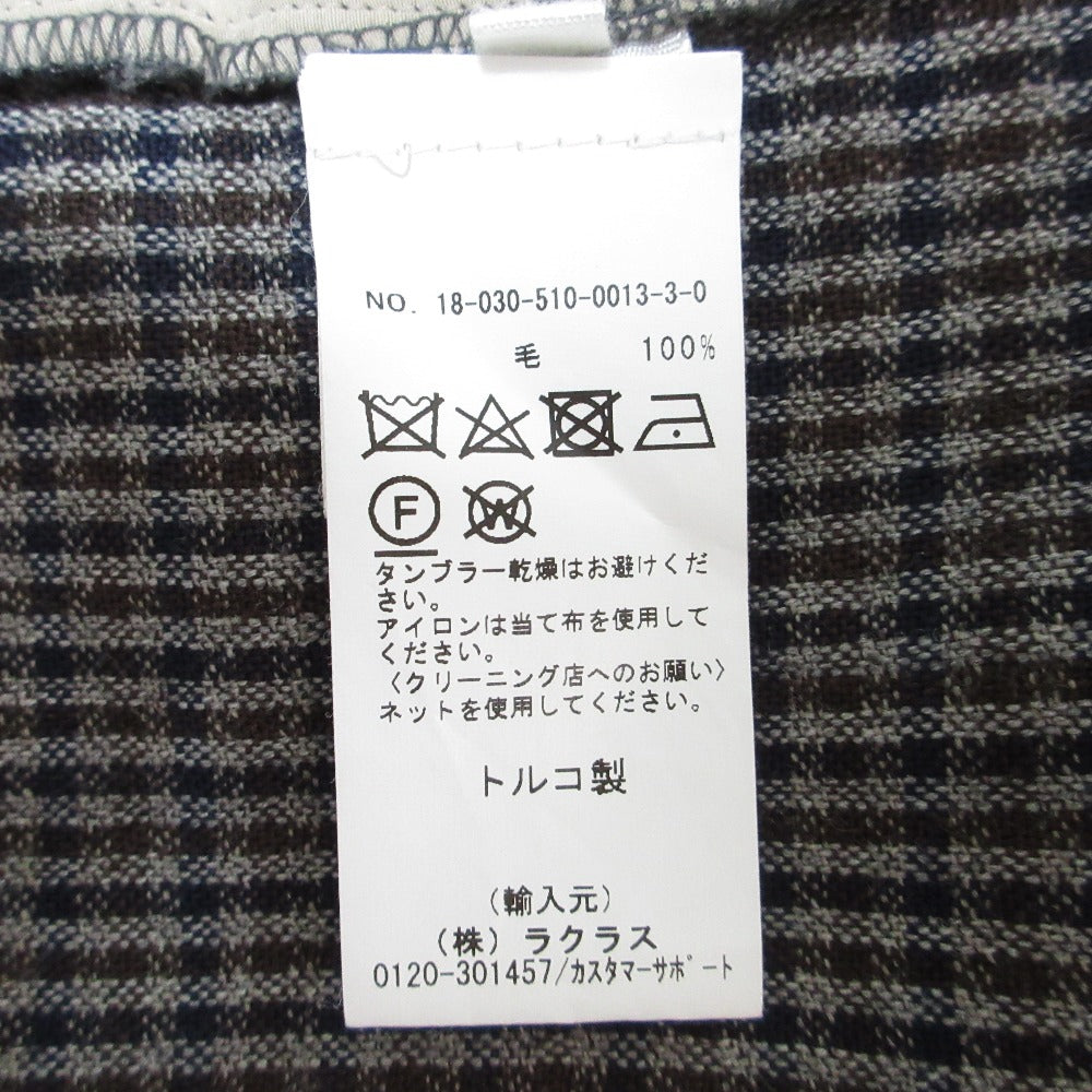 カイト チェック ハイウエスト サイドスリット パンツ