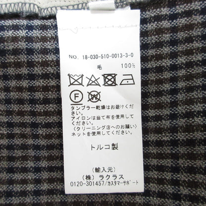 カイト チェック ハイウエスト サイドスリット パンツ