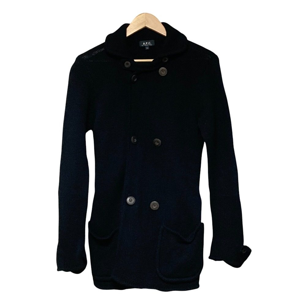 A.P.C. ダブル ブレスト ニット コート