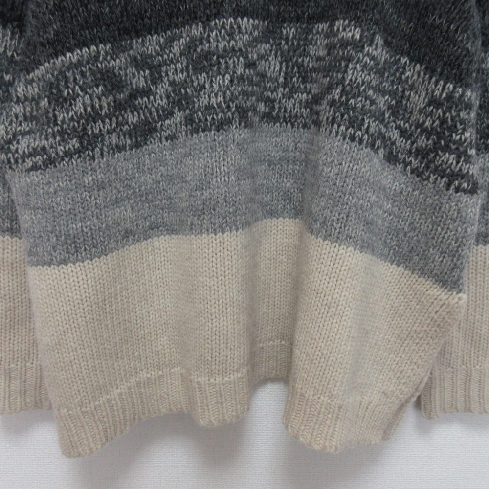 CLANE グラデーション ボーダー ワイド ニット プルオーバー