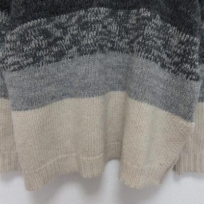 CLANE グラデーション ボーダー ワイド ニット プルオーバー