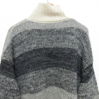 CLANE グラデーション ボーダー ワイド ニット プルオーバー