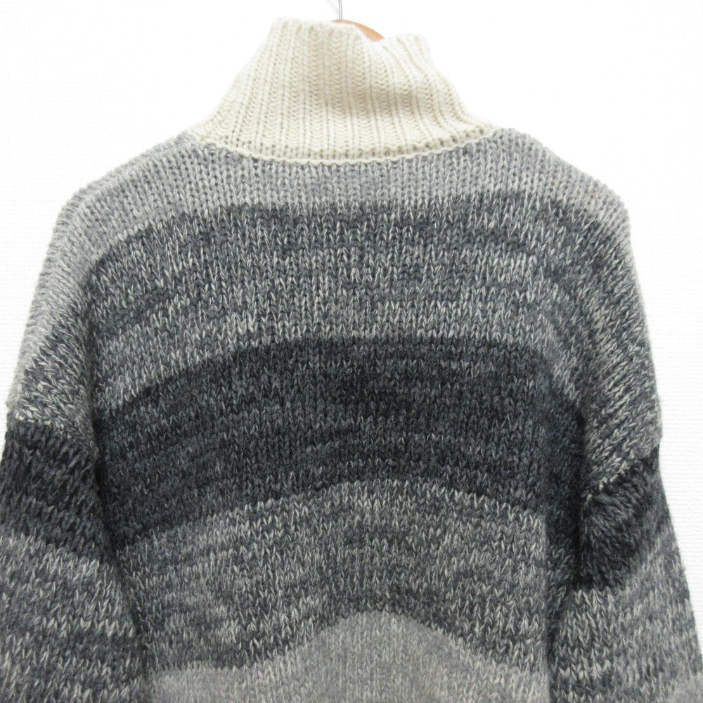 CLANE グラデーション ボーダー ワイド ニット プルオーバー