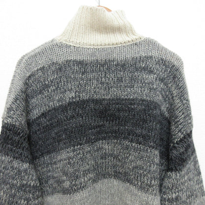 CLANE グラデーション ボーダー ワイド ニット プルオーバー