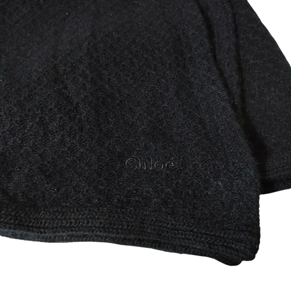 クロエ ロゴ 刺繍 ニット ストール